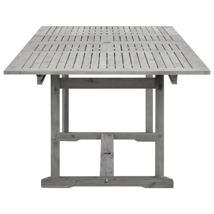 Grey Garden Dining Table in Solid Acacia Wood - Little and Giant Explorers vidaXL