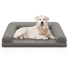 Grey Orthopedic Dog Sofa Bed with Bolsters | Egg-Crate Foam Support - Up to 20kg COSTWAY - Little and Giant Explorers Costway