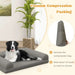 Grey Orthopedic Dog Sofa Bed with Bolsters | Egg-Crate Foam Support - Up to 20kg COSTWAY - Little and Giant Explorers Costway
