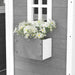 Grey Wooden Playhouse with Door, Windows, Plant Box and Floor - Little and Giant Explorers Outsunny