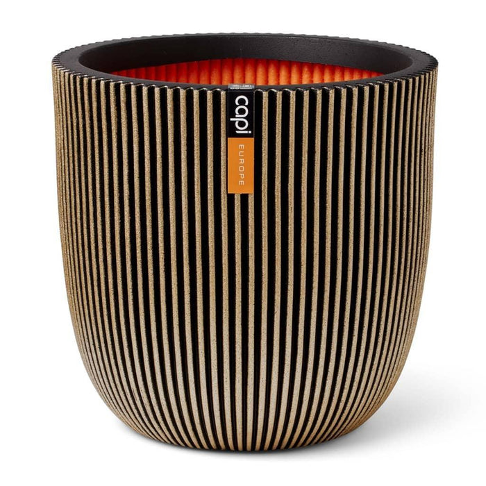 Groove Planter in Black and Gold (35 x 34cm) - Little and Giant Explorers Capi