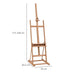 H-Frame Artist Easel with Adjustable Height (171 - 230cm) - Little and Giant Explorers Vinsetto