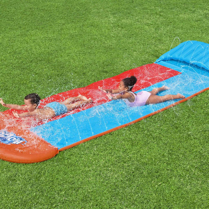 H2OGO Water Slide - Tsunami Splash Ramp - Double Slide - Little and Giant Explorers Bestway