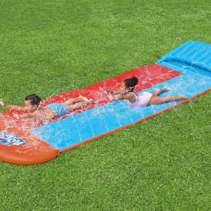 H2OGO Water Slide - Tsunami Splash Ramp - Double Slide - Little and Giant Explorers Bestway