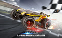 H3 1/18 High Speed RC Monster Truck - Dual Motors | 4WD 50+ KM/H with LED Headlights 4DRC - Little and Giant Explorers 4DRC