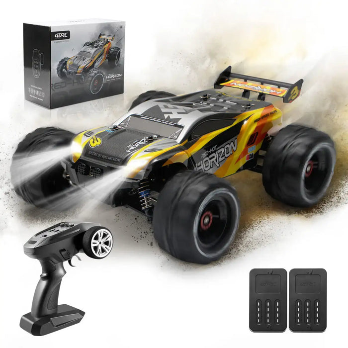 H3 1/18 High Speed RC Monster Truck - Dual Motors | 4WD 50+ KM/H with LED Headlights 4DRC - Little and Giant Explorers 4DRC