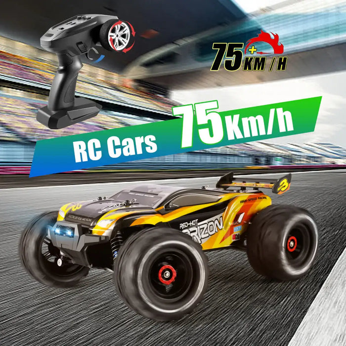H3 1/18 High Speed RC Monster Truck - Dual Motors | 4WD 50+ KM/H with LED Headlights 4DRC - Little and Giant Explorers 4DRC