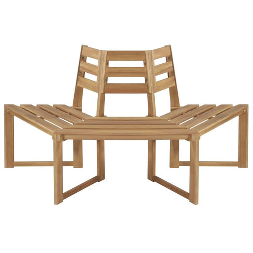 Half-Hexagonal Tree Bench Ø160cm in Solid Acacia Wood - Little and Giant Explorers vidaXL