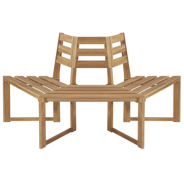 Half-Hexagonal Tree Bench Ø160cm in Solid Acacia Wood - Little and Giant Explorers vidaXL