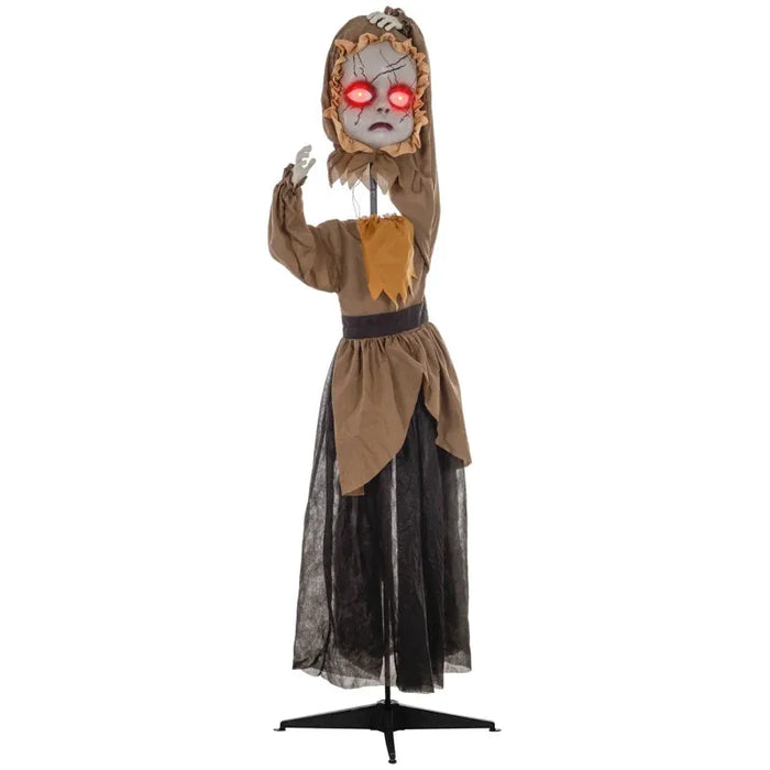 Halloween Decoration Doll - Animatronic with Sound Activation - Little and Giant Explorers HOMCOM