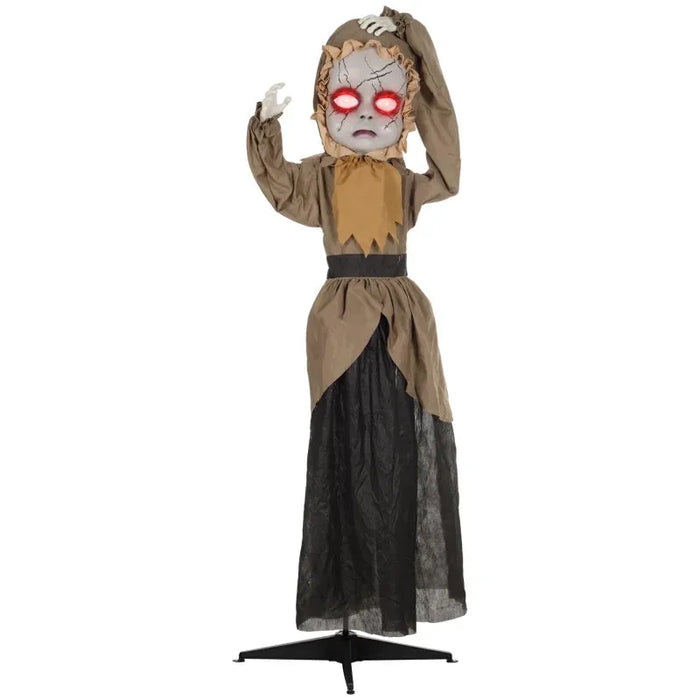 Halloween Decoration Doll - Animatronic with Sound Activation - Little and Giant Explorers HOMCOM