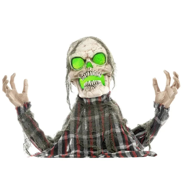 Halloween Decoration Ground Breaker Skeleton - Animatronic with Sound Activation - Little and Giant Explorers HOMCOM