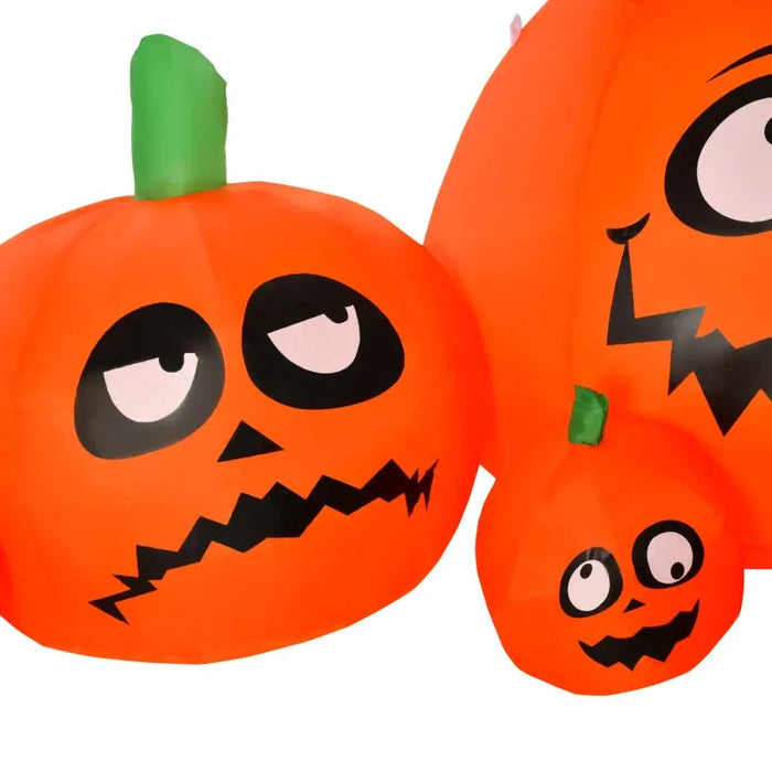 Halloween Decoration Inflatable Pumpkins with LED Lights and Flashing Eyes - Little and Giant Explorers HOMCOM