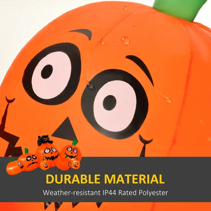 Halloween Decoration Inflatable Pumpkins with LED Lights and Flashing Eyes - Little and Giant Explorers HOMCOM