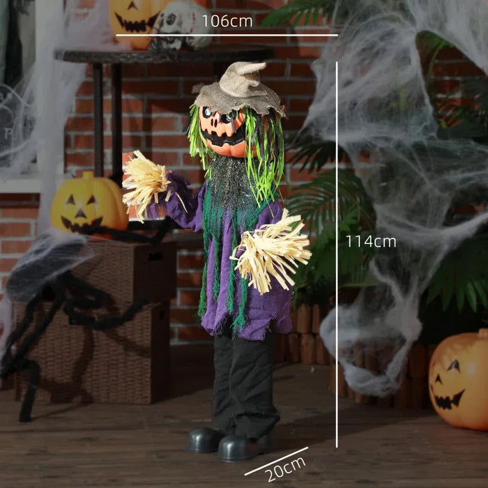 Halloween Decoration Pumpkin Man - Animatronic with Sound Activation - Little and Giant Explorers HOMCOM