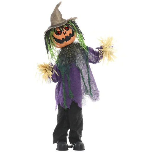 Halloween Decoration Pumpkin Man - Animatronic with Sound Activation - Little and Giant Explorers HOMCOM