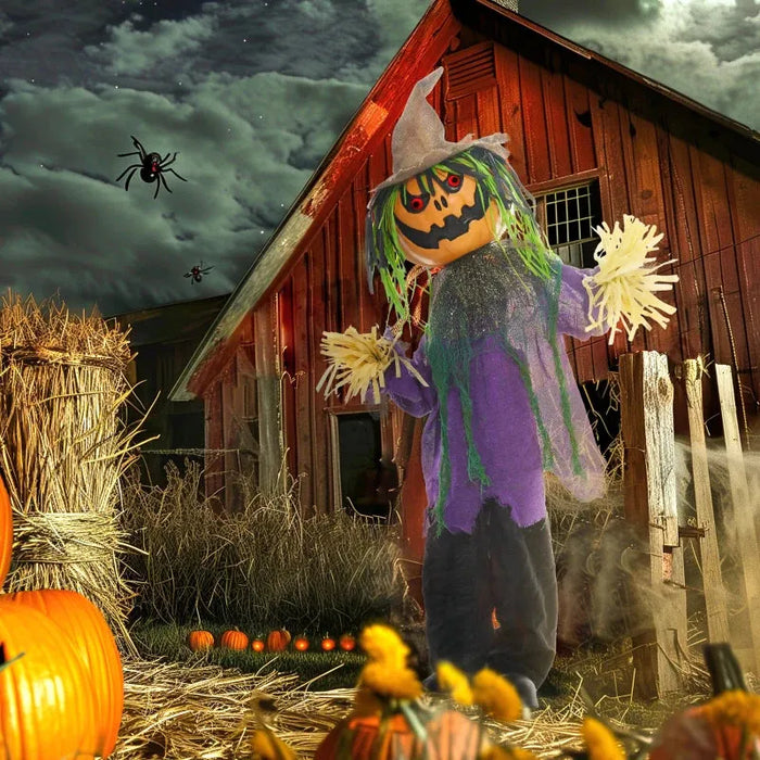 Halloween Decoration Pumpkin Man - Animatronic with Sound Activation - Little and Giant Explorers HOMCOM