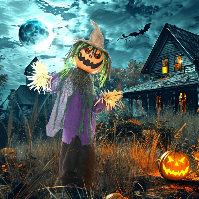 Halloween Decoration Pumpkin Man - Animatronic with Sound Activation - Little and Giant Explorers HOMCOM