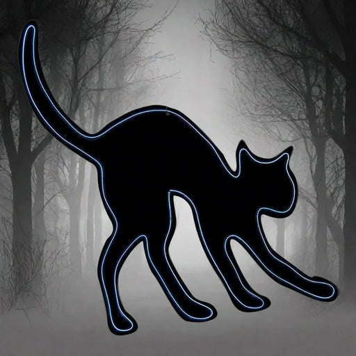 Halloween Decoration - Silhouette Neon Cat - Little and Giant Explorers