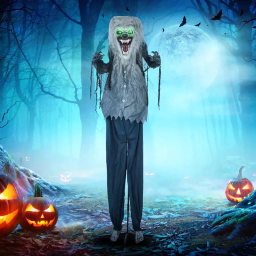 Halloween Decoration Skeleton Werewolf - Animatronic with Sound Activation - Little and Giant Explorers HOMCOM