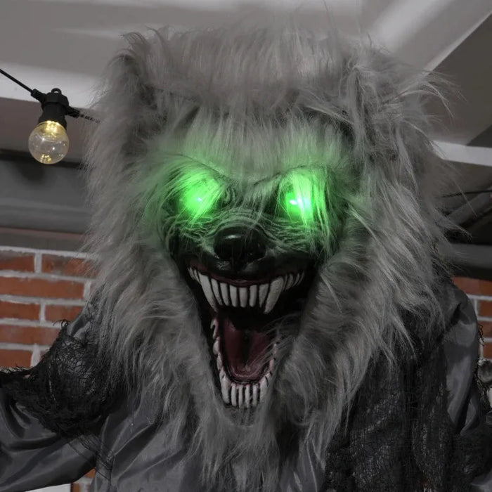 Halloween Decoration Skeleton Werewolf - Animatronic with Sound Activation - Little and Giant Explorers HOMCOM