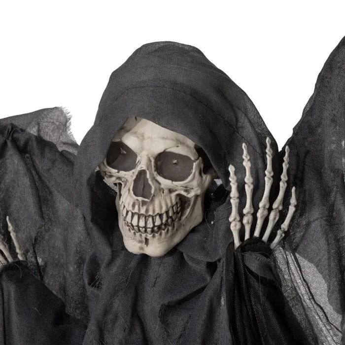 Halloween Decoration Winged Grim Reaper - Animatronic with Sound Activation - Little and Giant Explorers HOMCOM