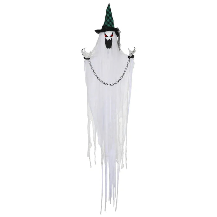 Halloween Hanging Ghost - Animatronic with Sound Activation - Little and Giant Explorers HOMCOM