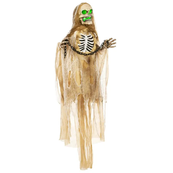 Halloween Hanging Skeleton - Animatronic with Sound Activation - Little and Giant Explorers HOMCOM