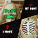 Halloween Hanging Skeleton - Animatronic with Sound Activation - Little and Giant Explorers HOMCOM