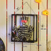 Halloween Hanging Skeleton Prisoner | Sound and Light Activated - Red LED Eyes OUTSUNNY - Little and Giant Explorers Outsunny