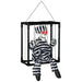 Halloween Hanging Skeleton Prisoner | Sound and Light Activated - Red LED Eyes OUTSUNNY - Little and Giant Explorers Outsunny