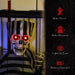 Halloween Hanging Skeleton Prisoner | Sound and Light Activated - Red LED Eyes OUTSUNNY - Little and Giant Explorers Outsunny