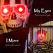 Halloween Hanging Skeleton Prisoner | Sound and Light Activated - Red LED Eyes OUTSUNNY - Little and Giant Explorers Outsunny