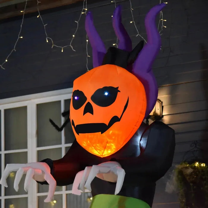 Halloween Pumpkin Ghost Inflatable with LEDs - Little and Giant Explorers HOMCOM