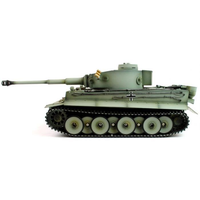 Hand Painted RC Tank Tiger I Grey - Full Metal Upgrade | 360 Rotating & Smoking Barrel - Little and Giant Explorers Taigen