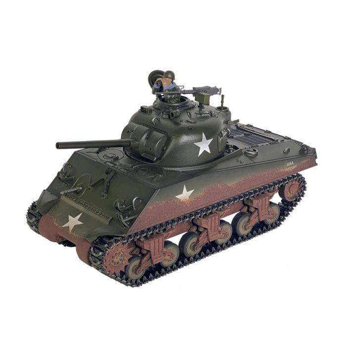 Hand Painted Sherman RC Tank | 360 Turret and Metal Parts - Little and Giant Explorers Taigen