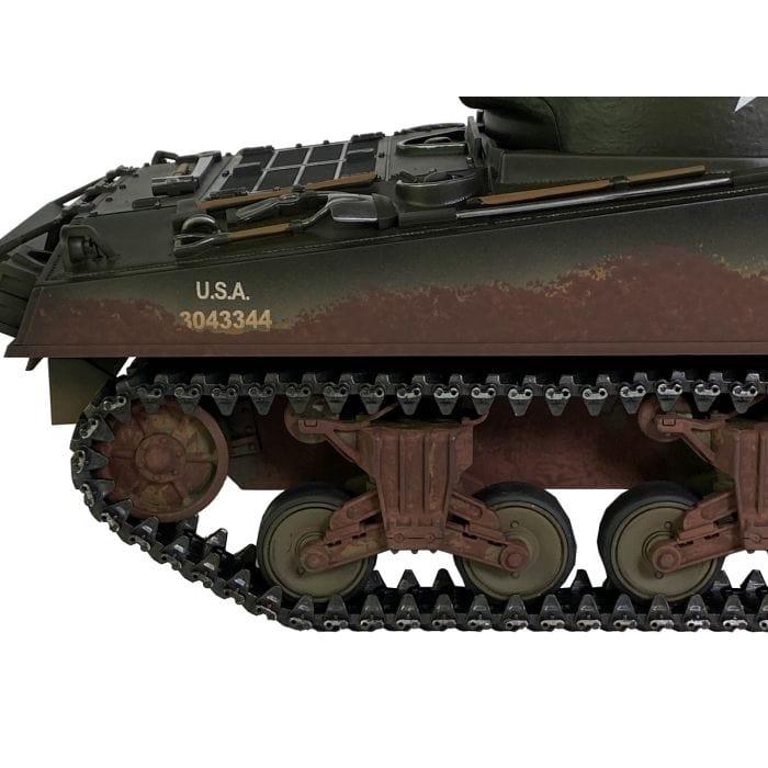 Hand Painted Sherman RC Tank | 360 Turret and Metal Parts - Little and Giant Explorers Taigen