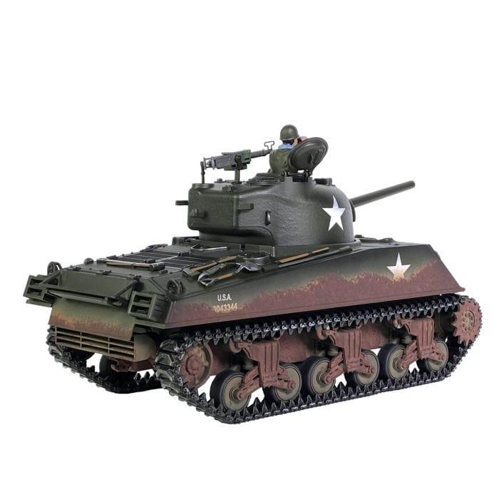 Hand Painted Sherman RC Tank | 360 Turret and Metal Parts - Little and Giant Explorers Taigen