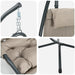Hanging Chair Taupe Steel Metal | Height-Adjustable Features for Balcony Patio Relaxation - Little and Giant Explorers vidaXL
