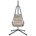 Hanging Chair Taupe Steel Metal | Height-Adjustable Features for Balcony Patio Relaxation - Little and Giant Explorers vidaXL