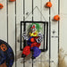 Hanging Clown in Cage – Animated Halloween Decoration | Red LED Eyes and Creepy Laugh OUTSUNNY - Little and Giant Explorers Outsunny