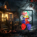Hanging Clown in Cage – Animated Halloween Decoration | Red LED Eyes and Creepy Laugh OUTSUNNY - Little and Giant Explorers Outsunny