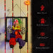 Hanging Clown in Cage – Animated Halloween Decoration | Red LED Eyes and Creepy Laugh OUTSUNNY - Little and Giant Explorers Outsunny