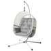 Hanging Egg Chair with Lumbar Pillow in Light Grey - Little and Giant Explorers Outsunny