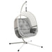 Hanging Egg Chair with Lumbar Pillow in Light Grey - Little and Giant Explorers Outsunny