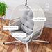 Hanging Egg Chair with Lumbar Pillow in Light Grey - Little and Giant Explorers Outsunny