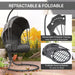 Hanging Egg Chair Swing Hammock Chair with Retractable Canopy - Little and Giant Explorers Outsunny