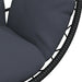 Hanging Egg Chair with Stand in Anthracite and Rattan - Little and Giant Explorers vidaXL