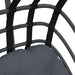 Hanging Egg Chair with Stand in Anthracite and Steel - Little and Giant Explorers vidaXL