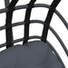 Hanging Egg Chair with Stand in Anthracite and Steel - Little and Giant Explorers vidaXL